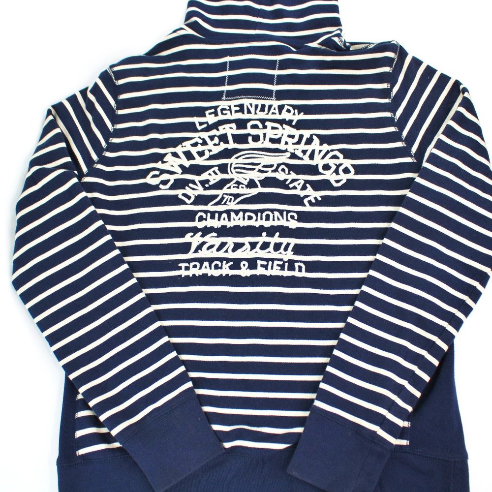 Women's Lucky Brand Full Zip Embroidered Hoodie Size XL Track & Field Sweatshirt